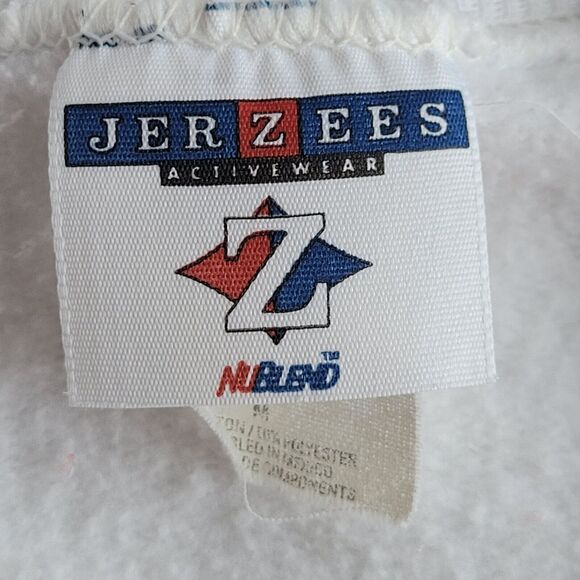 Vintage JERZEES White Cut Off Sweatshirt Size M Tank Seattle Space Needle Vest - Picture 6 of 7